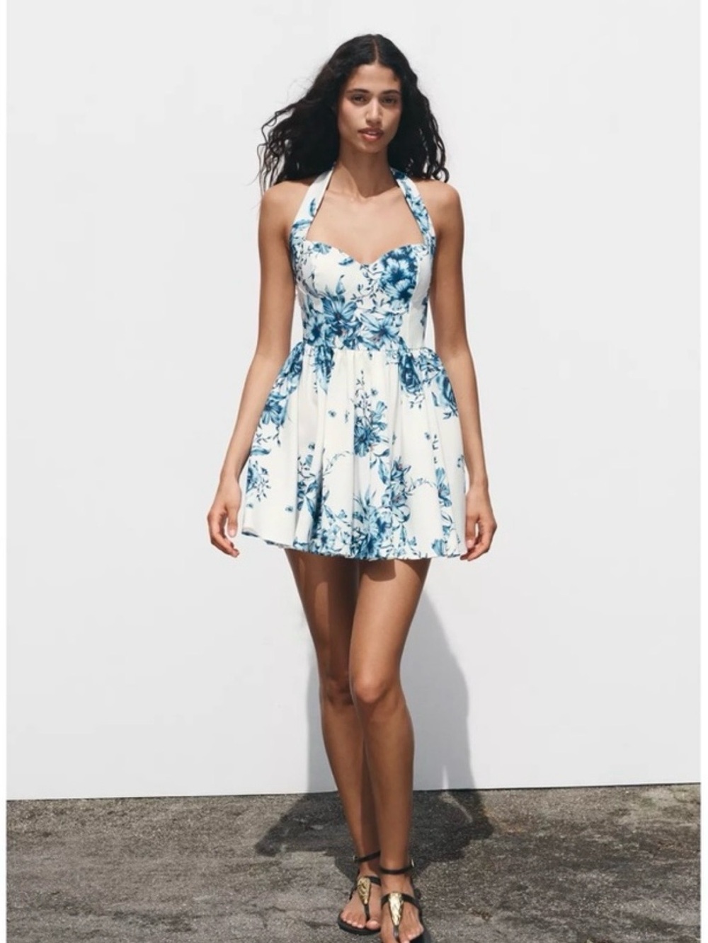 Zara Floral Mini Dress🩵✨